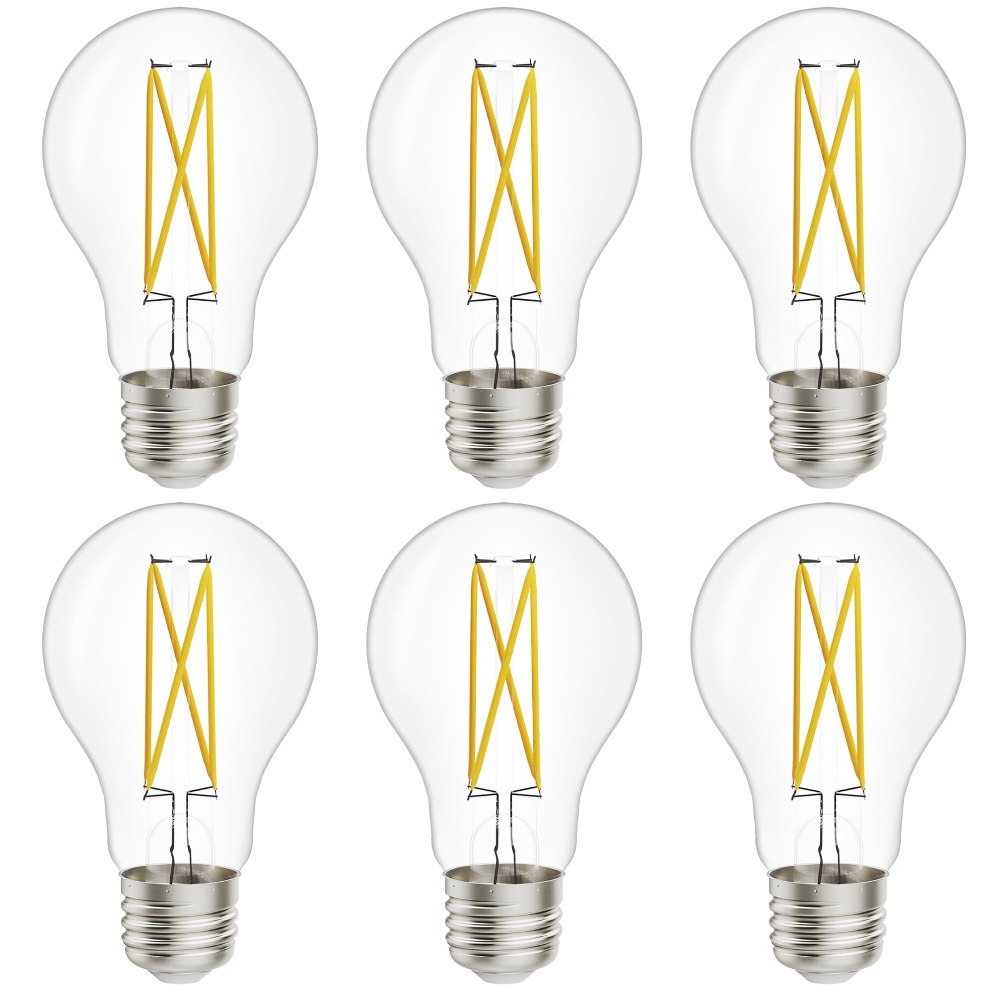 9w 60W Watt LED Bulbs E27 Warm White Frosted Edison Screw in LED Bulbs x 6