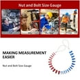 thumbnail image 3 of Graflsoa Aluminum Alloy Thread Gauge Set for Nuts and Bolts - 14 Inch & 12 Metric Sizes, Loop Design, 26 External/Internal Threads, Compact Cardboard Packaging, 3 of 6