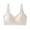 White, variant on Bixock Plus Size Bras for Women Wireless Solid Color Back Hook Closure Beautiful Back Enhanced Support Breathable Daily Wear Bra