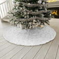 thumbnail image 4 of Christmas Tree Skirt, Silvery White 36 Inch Faux Fur Plush Christmas Decorations Tree Base Mat Thick Velvet Rugs for Holiday Home Decor Party Xmas, 4 of 6