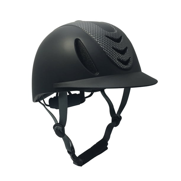 Wosthever Cascos de cabeza de caballo, ligero, resistente, duradero, casco ecuestre ajustable, transpirable, resistente al polvo, gorra para Cuidado ecuestre y deportes negro 4