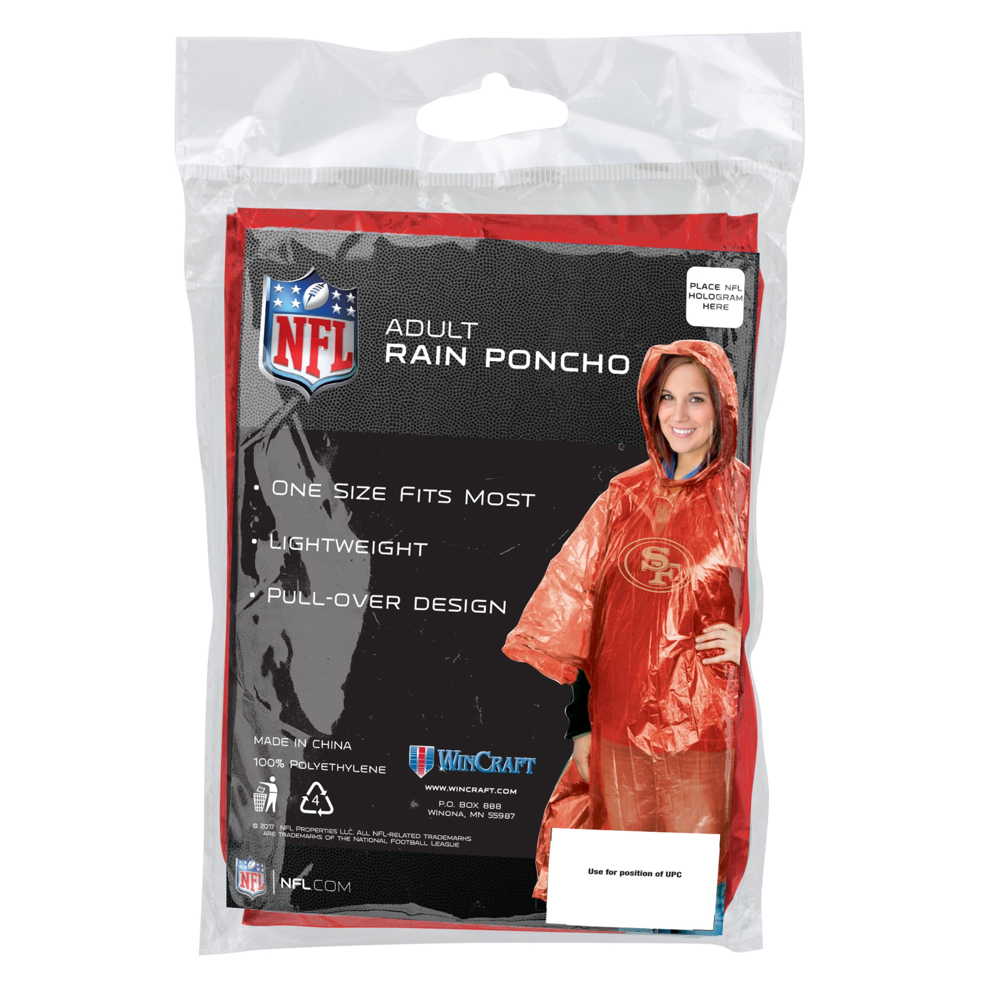 NFL San Francisco 49ers Hoodie Poncho (one Size Fit Most) %100 Licensed