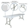 thumbnail image 3 of Flash Furniture Kathryn 8-Foot Height Adjustable Granite White Plastic Folding Table, 3 of 12