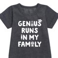 thumbnail image 2 of Instant Message - Genius Runs In My Family - Toddler & Youth Girls Fleece Dress, 2 of 5