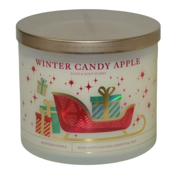Bath and Body Works Winter Candy Apple Scented 3-Wick Candle (14.5 oz / 411 g)