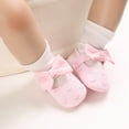 thumbnail image 4 of Baby Girls Princess Bowknot Soft Sole Cotton Crib Shoes Sneaker First Walking Shoes 0-18 Months, 4 of 9