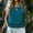 Green, variant on Women's Casual Pleated Sleeveless Top | Round Neck Elastic Hem Summer Blouse
