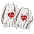 thumbnail image 3 of Sweatshirt for Couples Ladies Sweatshirts Husband and Wife Lightweight Pullover Tops Crew Neck Sweatshirt for Mens Unisex Long Sleeve Heart Print Sweatshirts for Teen Girls, 3 of 4