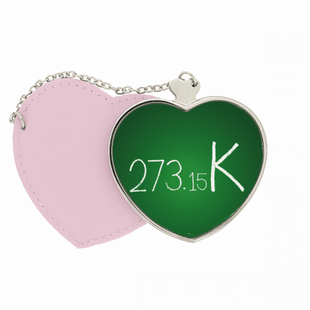 Kowledge Unit Kelvin Art Deco Fashion Mirror Travel Purse Makeup Heart Pink