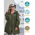 thumbnail image 4 of Zeagoo Women's Rain Jacket Plus Size Long Raincoat Lightweight Hooded Windbreaker Waterproof Jackets with Pockets, 4 of 7