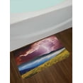 thumbnail image 2 of Nature Bath Mat, Sky with Electrical Storm Rays Powerful Effect on Earth Rural Landscape Print, Non-Slip Plush Mat Bathroom Kitchen Laundry Room Decor, 29.5 X 17.5 Inches, Green Pink Blue, Ambesonne, 2 of 2