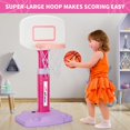 thumbnail image 4 of Canasta de baloncesto para niños pequeños GMAOPHY para interiores y exteriores, rosa, con 3 pelotas, 4 of 7