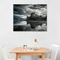 thumbnail image 2 of JRXY  SCOTTISH LANDSCAPE EILEAN DONAN CASTLE BW Canvas art Prints 16x12in, 2 of 4