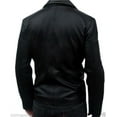 thumbnail image 2 of Mens Leather Jacket Slim Fit Biker Motorcycle Genuine Lambskin Jacket Coat A199, 2 of 3