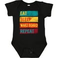 thumbnail image 3 of Inktastic Wakeboarding Eat Sleep Wakeboard Repeat Boys or Girls Baby Bodysuit, 3 of 5