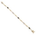thumbnail image 2 of 18K Yellow Gold Plated Silver White Moissanite and Green Mystic Topaz and Round White Lab Grown Diamond Tennis Bracelet for Women (3.34 Cttw, Gemstone Birthstone, Oval 6X4MM, 7.25 inches), 2 of 4