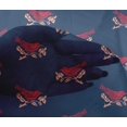 thumbnail image 4 of oneOone Viscose Chiffon Fabric Branch & Bird Block Printed Fabric 1 Yard 42 Inch Wide, 4 of 4