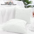 thumbnail image 3 of PiccoCasa 2 Pcs Velvet Throw Pillow Cover Cushion Cases White 16"x16", 3 of 8
