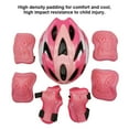 thumbnail image 4 of Advancent Protector de patinaje sobre ruedas ajustable de 7 piezas Juego de cascos para niños pequeños Coderas patinar Tira blanca rosa Advancent OD022039-01, 4 of 6