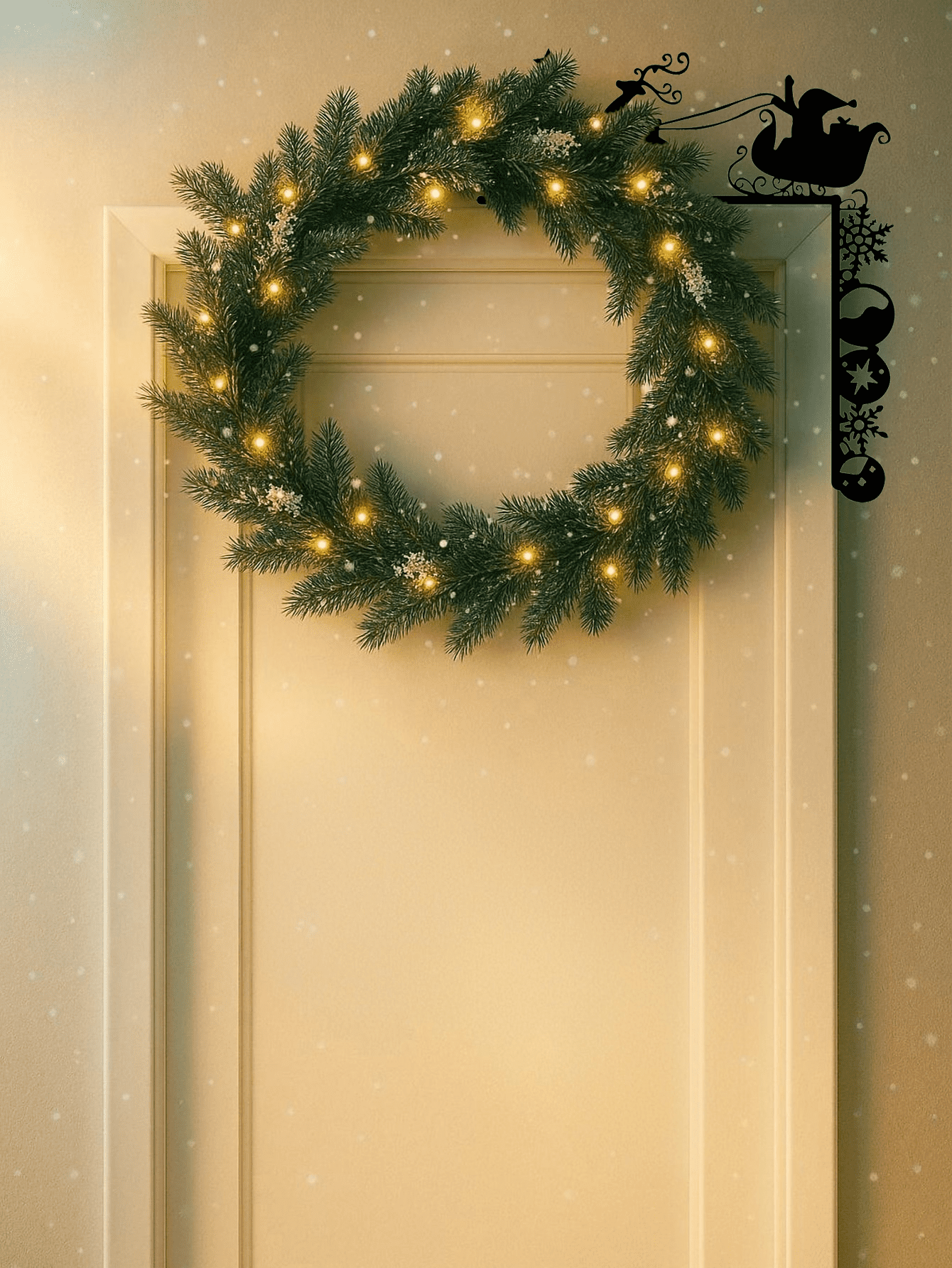 Vintage iron Sleigh Wall Decor Rustic Farmhouse Christmas Wall Hanging TikTok, temu pick-up service