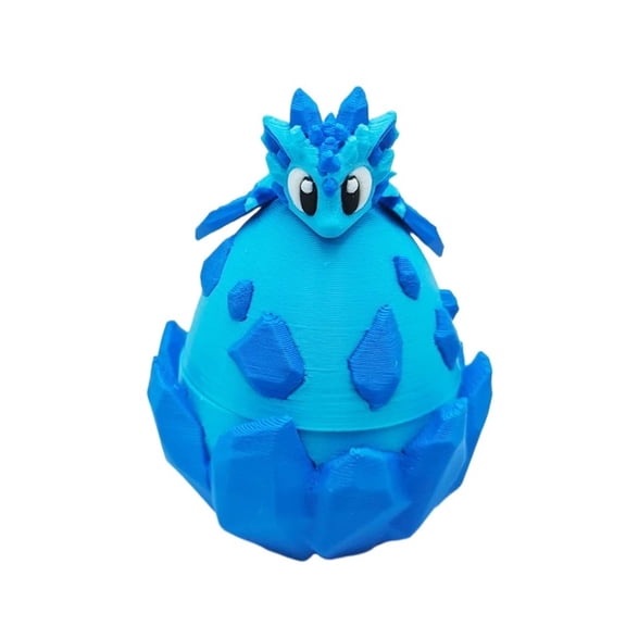 1PC 3D Printed Ice Dragon Egg Tyrannosaurus Rex Joint Movable Handicraft Ornaments, Gifts, Figurines, Animal Models, Home Decoration