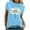 Sky Blue, variant on White Summer Tops Y2K Womens T Shirts Graphic Tees Funny Short Sleeve Tunic Tops for Women 3Xl