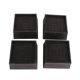 thumbnail image 3 of Elevador de muebles de 2 pulgadas, elevador de escritorio cuadrado de TPU apilable, resistente, impermeable, antideslizante, elevador de cama negro, 3 of 5
