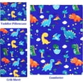 thumbnail image 5 of JISEN 3-Piece Colorful Dinosaurs Crib Bedding Set, 5 of 7