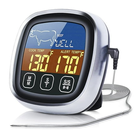 

Digital Meat Thermometer for Cooking Touchscreen LCD Display Instant Read with Backlight