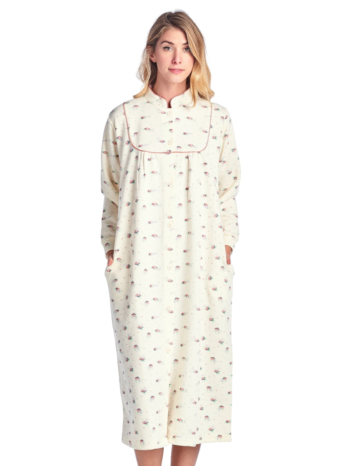Casual Nights Women's Long Quilted Robe House Dress