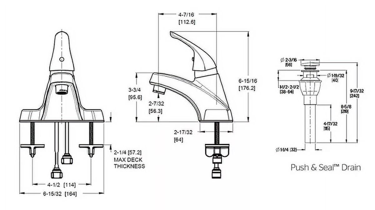 Pfister LJ142-800C Pfirst Single Control Bathroom Faucet, Polished Chrome
