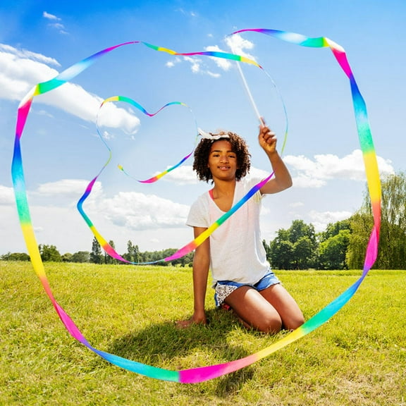 MUSEYA 4pcs Dancing Ribbons Kids for Artistic Gymnastics Outdoor Camping