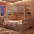 thumbnail image 2 of White Bunk Children Beds Simplicity Combination Storage Blue Children Beds Suitable Household Bedroom Kinderbett Home Furniture My Lux Decor Round, 2 of 12