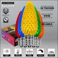 thumbnail image 3 of OptiCore C9 LED Multi Color Christmas Lights, String Lights with Shatterproof Christmas Bulbs, 50 Lights, 50', 3 of 7