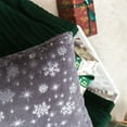thumbnail image 3 of DYstyle Gold Stamping Cushion Cover 18"x18" Soft Plush Snowflake Throw Pillow Cases, 3 of 3