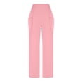 thumbnail image 5 of PWPSG Women's High Waist Crossover Slim Fit Flare Athletic Pants, High Stretch Yoga Trousers for Workout, Fitness & Active Lifestyle Pink XL, 5 of 5