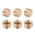 thumbnail image 1 of Conector de tubería de latón Unique Bargains, tapón ciego hexagonal, 1/8 pulgada G macho, 10 piezas, G1/4 6, 1 of 3