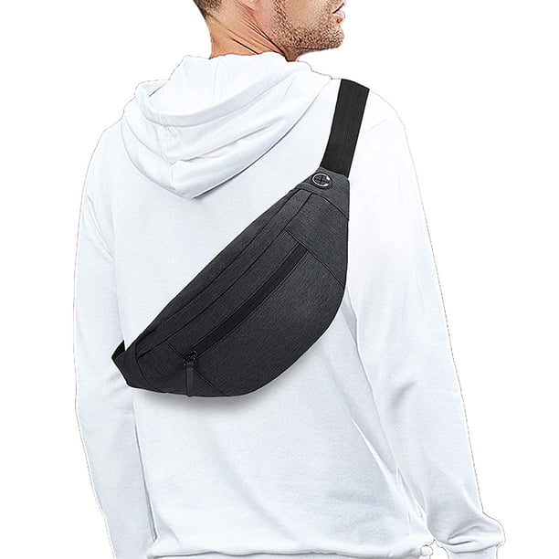Riñonera cruzada con bolsillos con cremallera, un regalo para viajes de entrenamiento deportivo Riñonera informal para correr