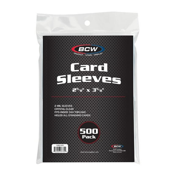 BCW Standard Card Sleeves, 500 pack