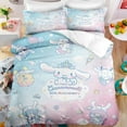 thumbnail image 2 of Cartoon Anime Sanrio Bedding Set Kawaii Cinnamoroll Quilt Cover Duvet Cover Pillowcase Kids Girls Bed Set Twin King Size, 2 of 9