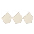 thumbnail image 1 of CATIEBYE 3Pcs Large Beige Canvas Banner Wall Hanging with Rope for Home Decor and Pin Display Organizer, 1 of 8