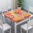 thumbnail image 3 of Washable Fabric Bohemian Design Table Cover with Elastic Hem for Indoor Outdoor Table Protection, 3 of 6
