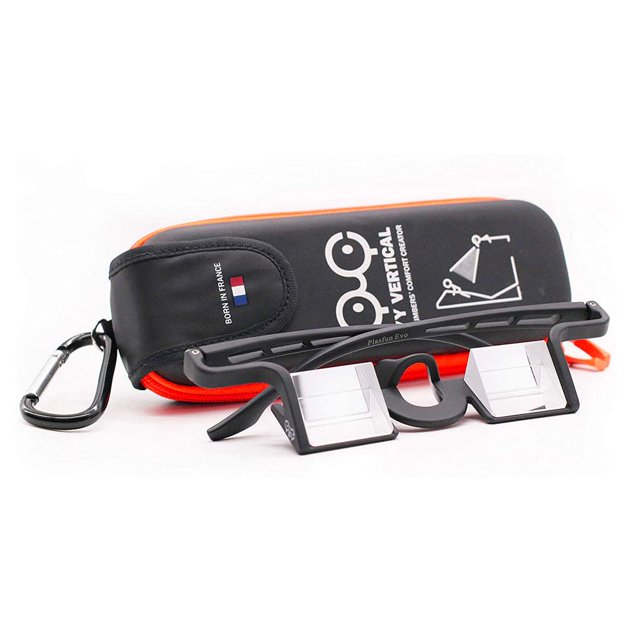 YY Vertical - Gafas de Aseguramiento para Escalada en Roca Plasfun Evo Black Edition Aspecto Deportivo Prismas agrandados Robustos y Cómodos
