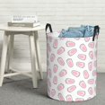 thumbnail image 6 of Sikiie Easter bunny footprint Print Round Dirty Clothes Basket, Waterproof Standing Foldable Storage Basket, for Laundry Room, Bedroom, Bathroom Storage-Medium, 6 of 6