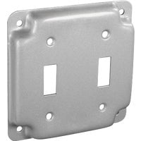Southwire G1936-UPC 4 in. Steel Metallic 2-Switch Box Cover