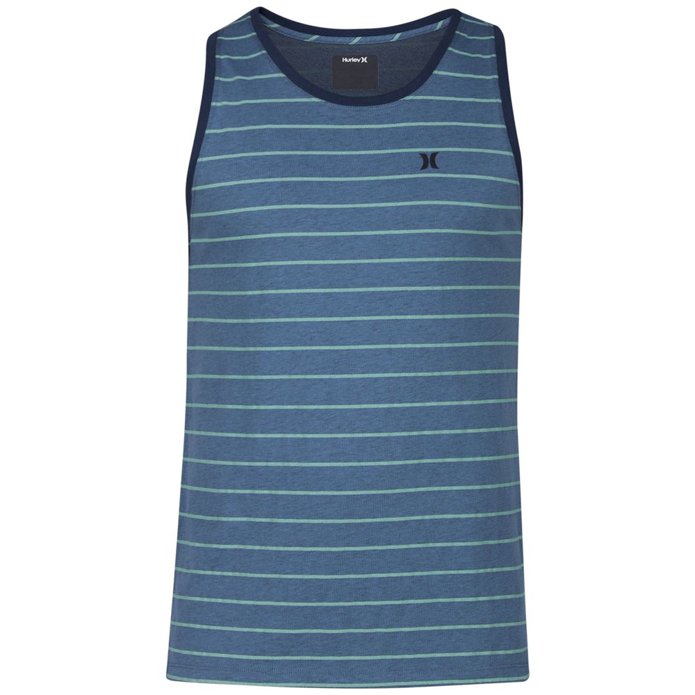 Hurley Hurley NEW Blue Mens Size 2XL Dri Fit Stripe Sleeveless Tank