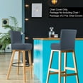 thumbnail image 2 of PiccoCasa 2 Pack Stretch Spandex Bar Stool Covers for Short Back Chair, Slategray, 2 of 8