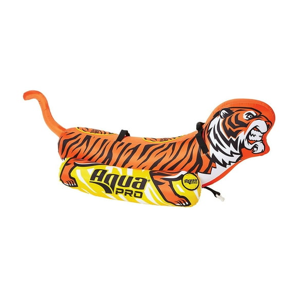 AquaPro Tigre en Nylon Robuste de 96 Pouces, Remorquable dans l'Eau, pour 2 Personnes, Orange