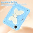 thumbnail image 2 of FJLBDE Case for iPad Pro 11 Inch 2022/2021/2020/2018 with Butterfly Stand, Shockproof Protective Tablet Cover with Shoulder Strap for Kids Girls, Beige Blue, 2 of 7