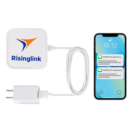 Risinglink Wi-Fi Power Outage Alarm Detector with SMS, Email and Audible Alerts